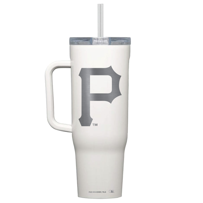 Corkcicle Cruiser 40oz Tumbler with Pittsburgh Pirates Etched Primary Logo