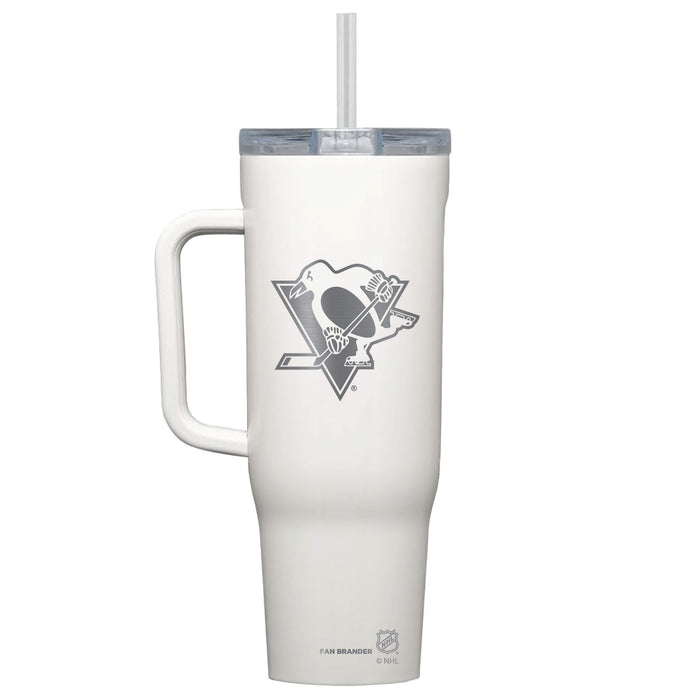 Corkcicle Cruiser 40oz Tumbler with Pittsburgh Penguins Etched Primary Logo