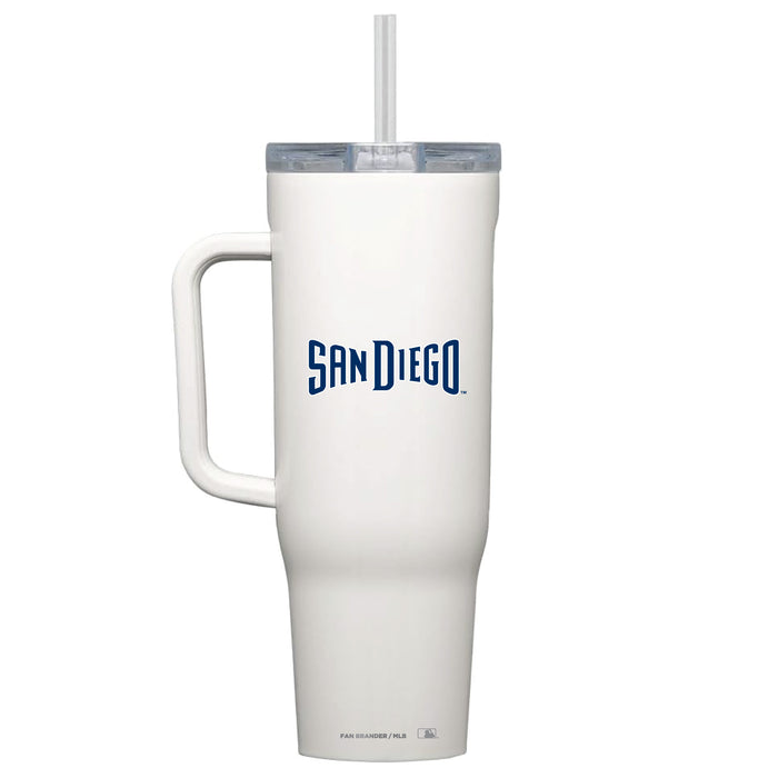 Corkcicle Cruiser 40oz Tumbler with San Diego Padres Wordmark Logo