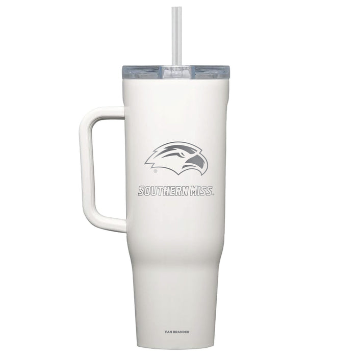 Corkcicle Cruiser 40oz Tumbler with Southern Mississippi Golden Eagles Etched Primary Logo