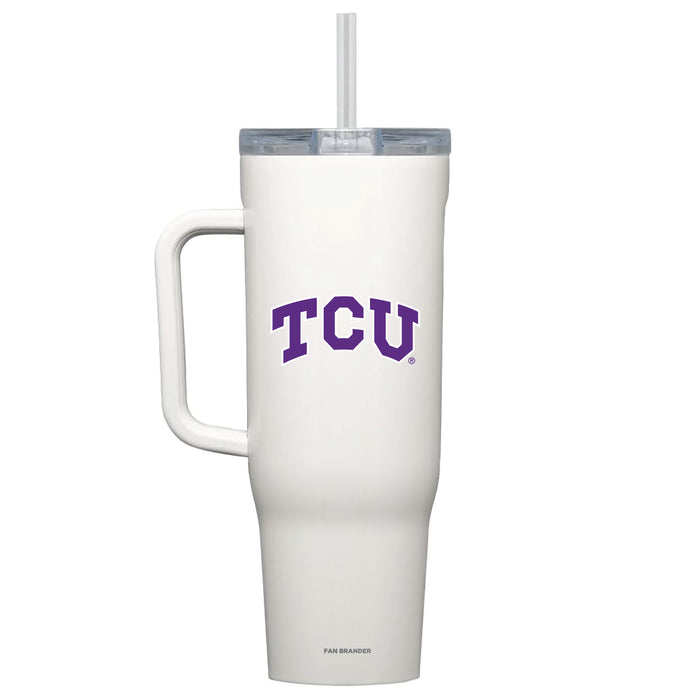 Corkcicle Cruiser 40oz Tumbler with Texas Christian University Horned Frogs Primary Logo