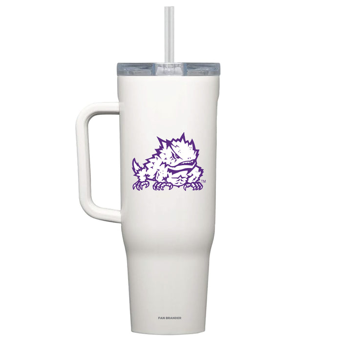 Corkcicle Cruiser 40oz Tumbler with Texas Christian University Horned Frogs Secondary Logo