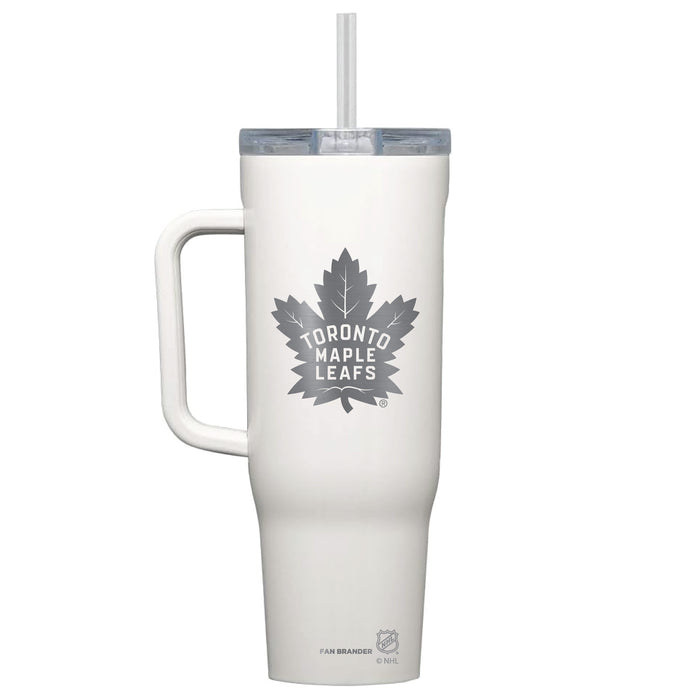 Corkcicle Cruiser 40oz Tumbler with Toronto Maple Leafs Etched Primary Logo