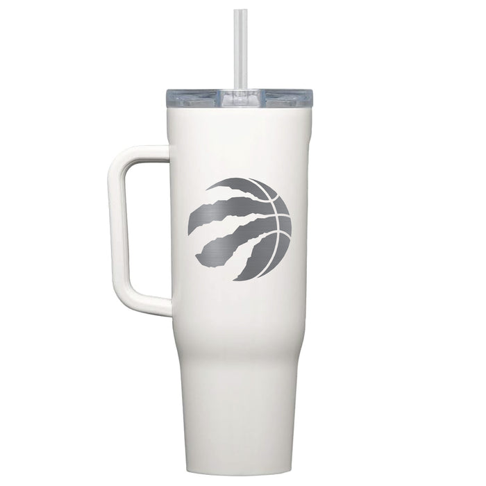 Corkcicle Cruiser 40oz Tumbler with Toronto Raptors Etched Primary Logo