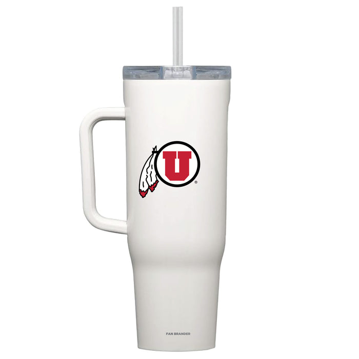 Corkcicle Cruiser 40oz Tumbler with Utah Utes Primary Logo