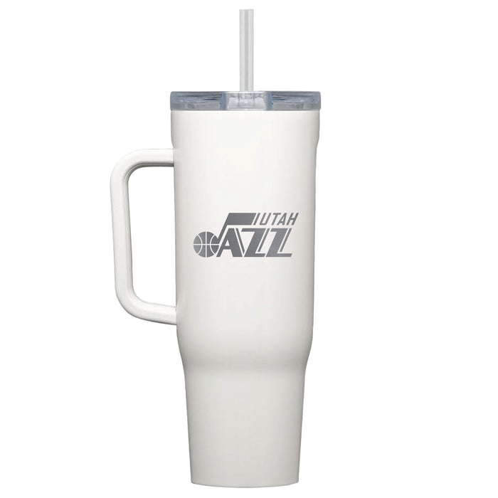 Corkcicle Cruiser 40oz Tumbler with Utah Jazz Etched Primary Logo