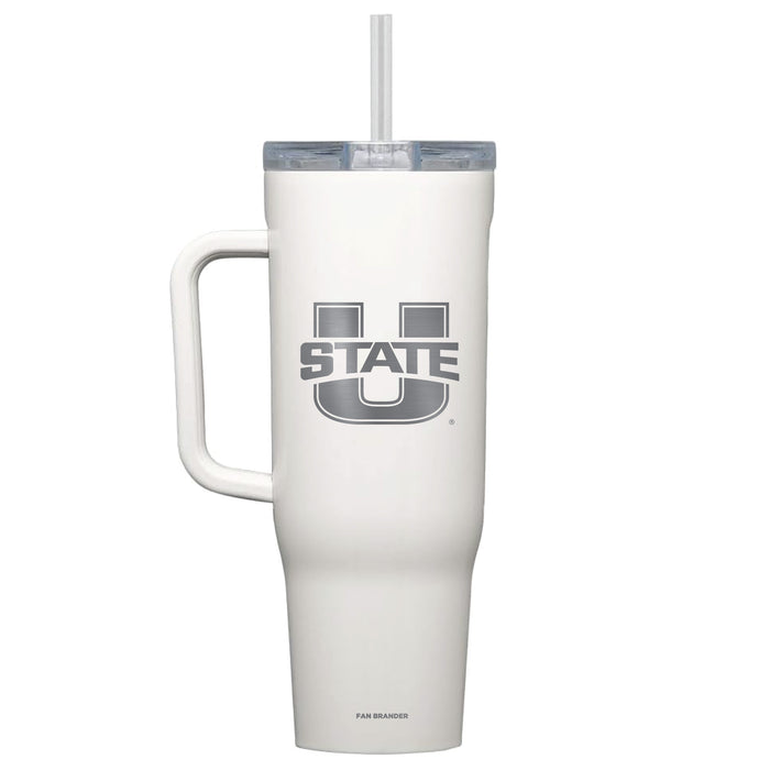 Corkcicle Cruiser 40oz Tumbler with Utah State Aggies Etched Primary Logo