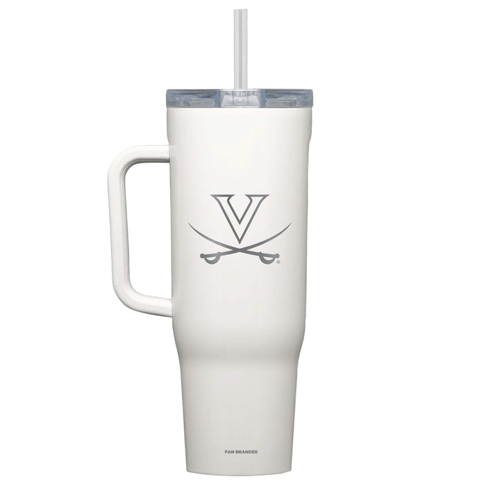 Corkcicle Cruiser 40oz Tumbler with Virginia Cavaliers Etched Primary Logo