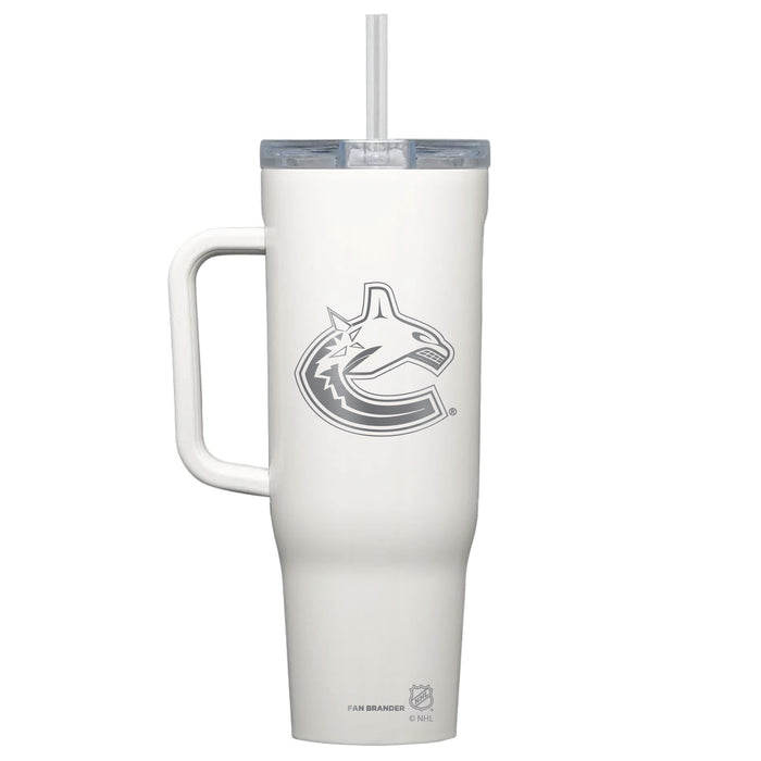 Corkcicle Cruiser 40oz Tumbler with Vancouver Canucks Etched Primary Logo