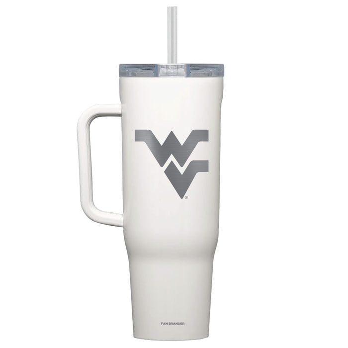 Corkcicle Cruiser 40oz Tumbler with West Virginia Mountaineers Etched Primary Logo