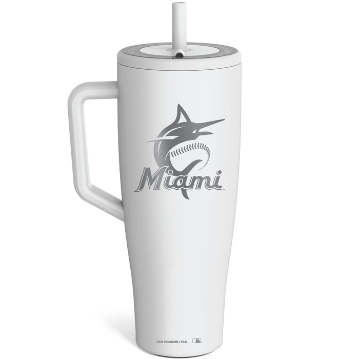 BruMate Era Tumbler with Miami Marlins Etched Primary Logo