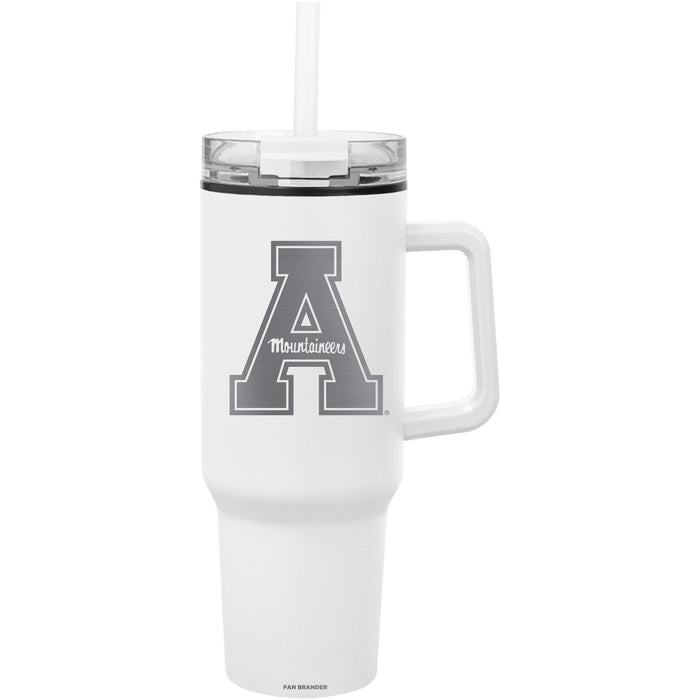 Fan Brander Quest Series 40oz Tumbler with Appalachian State Mountaineers Etched Primary Logo