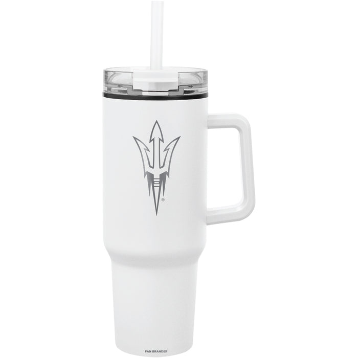 Fan Brander Quest Series 40oz Tumbler with Arizona State Sun Devils Etched Primary Logo