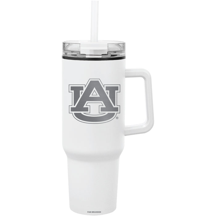 Fan Brander Quest Series 40oz Tumbler with Auburn Tigers Etched Primary Logo