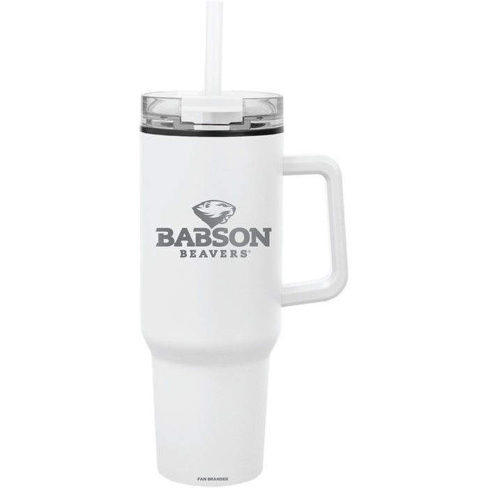 Fan Brander Quest Series 40oz Tumbler with Babson University Etched Primary Logo
