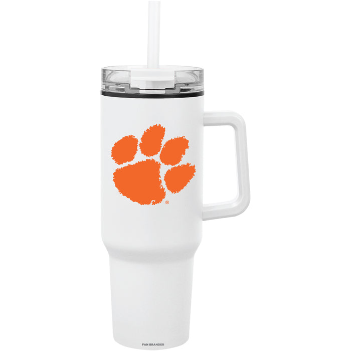 Fan Brander Quest Series 40oz Tumbler with Clemson Tigers Primary Logo