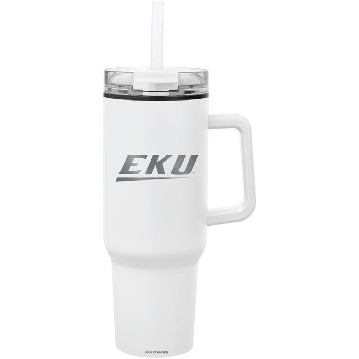 Fan Brander Quest Series 40oz Tumbler with Eastern Kentucky Colonels Etched Primary Logo