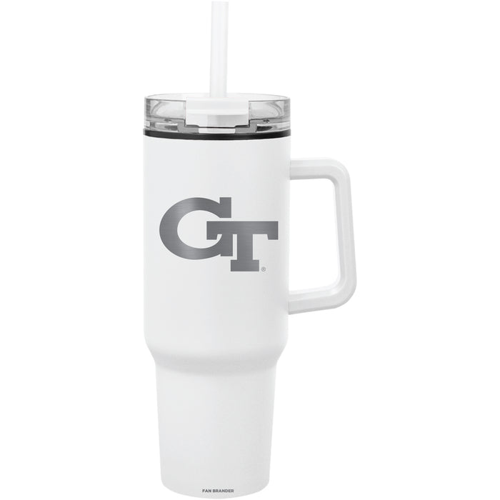 Fan Brander Quest Series 40oz Tumbler with Georgia Tech Yellow Jackets Etched Primary Logo
