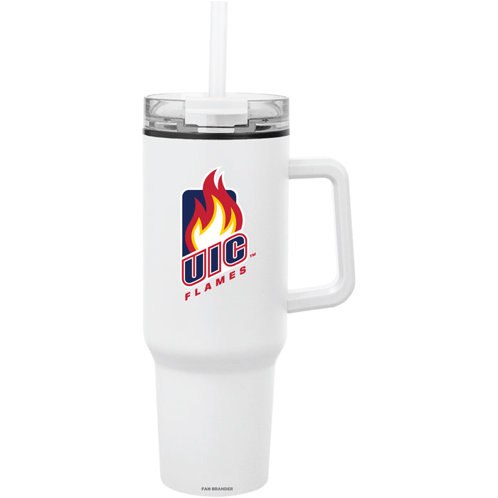 Fan Brander Quest Series 40oz Tumbler with Illinois @ Chicago Flames Primary Logo