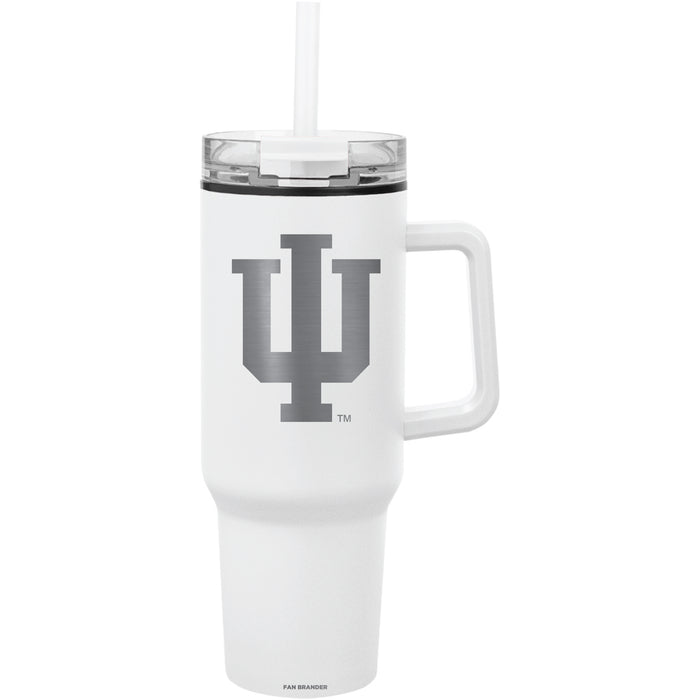 Fan Brander Quest Series 40oz Tumbler with Indiana Hoosiers Etched Primary Logo