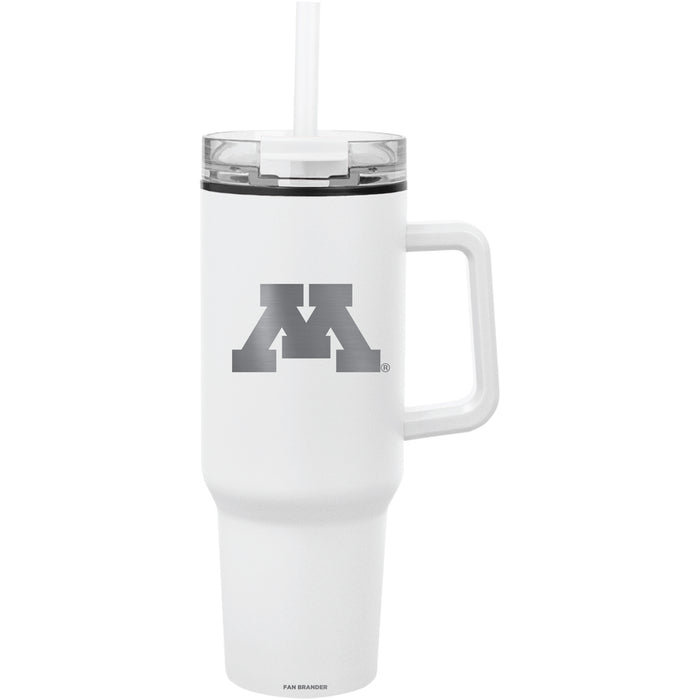 Fan Brander Quest Series 40oz Tumbler with Minnesota Golden Gophers Etched Primary Logo