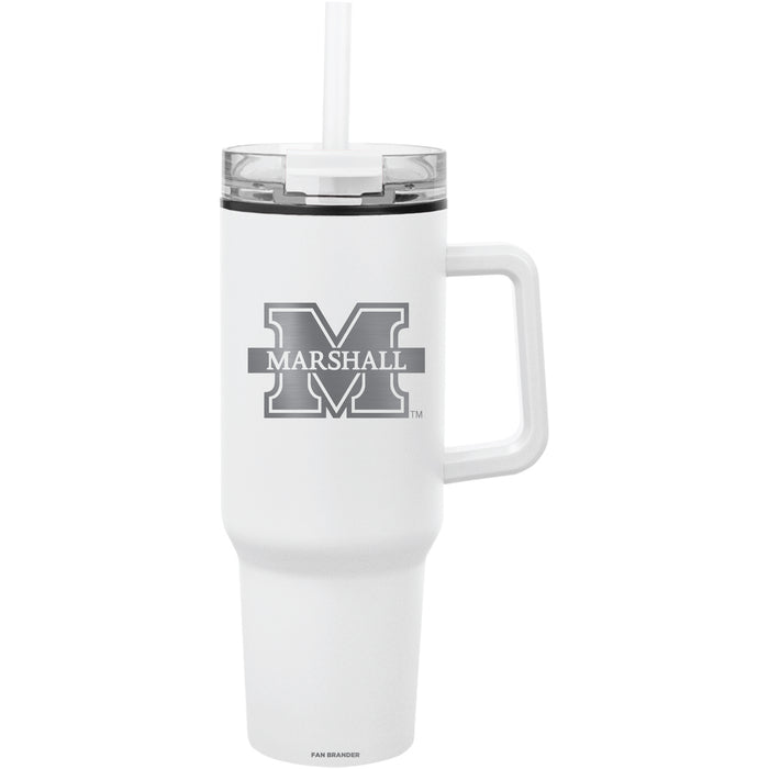 Fan Brander Quest Series 40oz Tumbler with Marshall Thundering Herd Etched Primary Logo