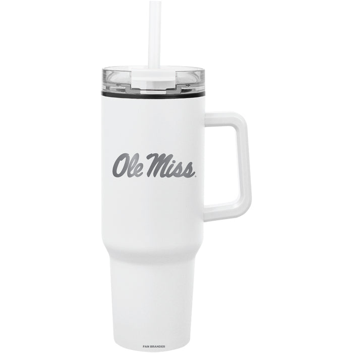 Fan Brander Quest Series 40oz Tumbler with Mississippi Ole Miss Etched Primary Logo