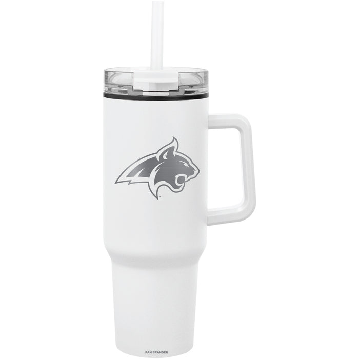 Fan Brander Quest Series 40oz Tumbler with Montana State Bobcats Etched Primary Logo