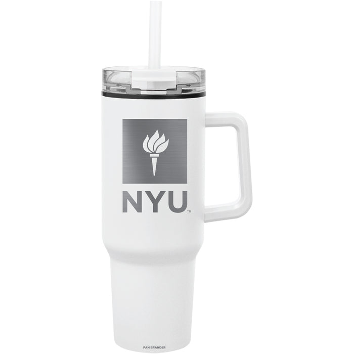 Fan Brander Quest Series 40oz Tumbler with NYU Etched Primary Logo