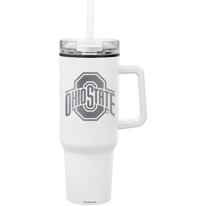 Fan Brander Quest Series 40oz Tumbler with Ohio State Buckeyes Etched Primary Logo