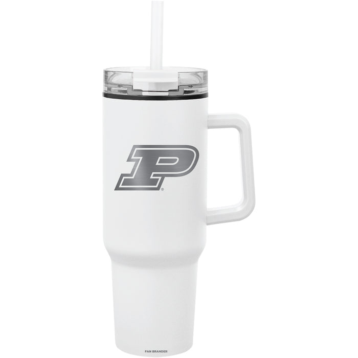 Fan Brander Quest Series 40oz Tumbler with Purdue Boilermakers Etched Primary Logo