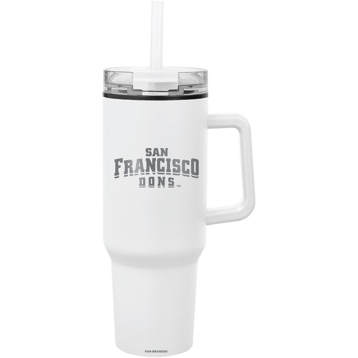 Fan Brander Quest Series 40oz Tumbler with San Francisco Dons Etched Primary Logo