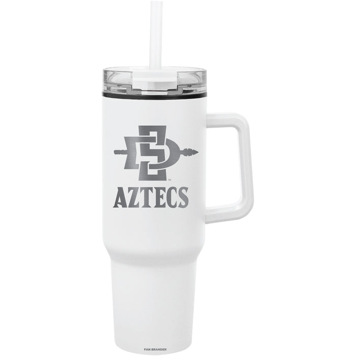 Fan Brander Quest Series 40oz Tumbler with San Diego State Aztecs Etched Primary Logo