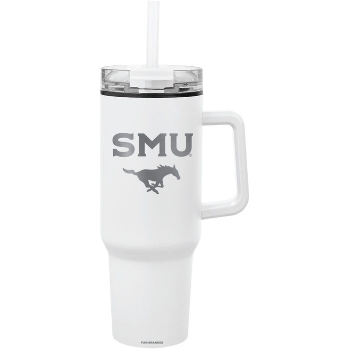 Fan Brander Quest Series 40oz Tumbler with SMU Mustangs Etched Primary Logo