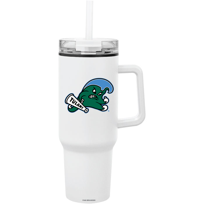 Fan Brander Quest Series 40oz Tumbler with Tulane Green Wave Primary Logo