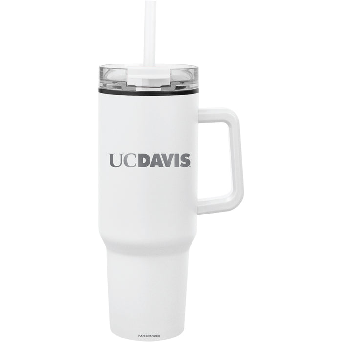 Fan Brander Quest Series 40oz Tumbler with UC Davis Aggies Etched Primary Logo