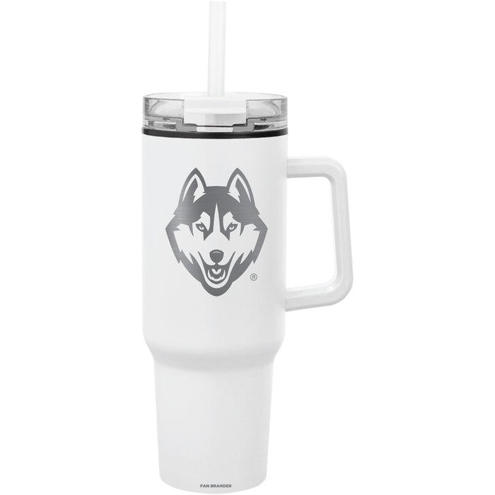 Fan Brander Quest Series 40oz Tumbler with Uconn Huskies Etched Primary Logo