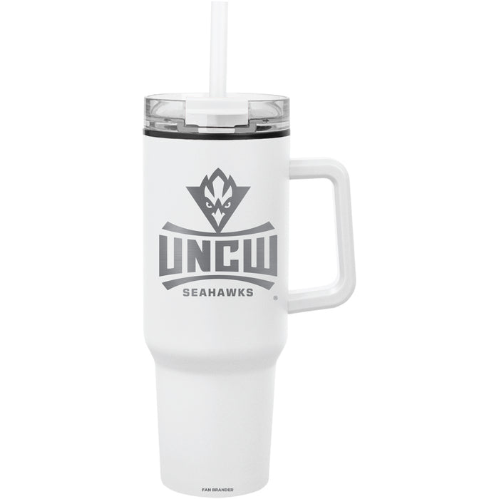 Fan Brander Quest Series 40oz Tumbler with UNC Wilmington Seahawks Etched Primary Logo