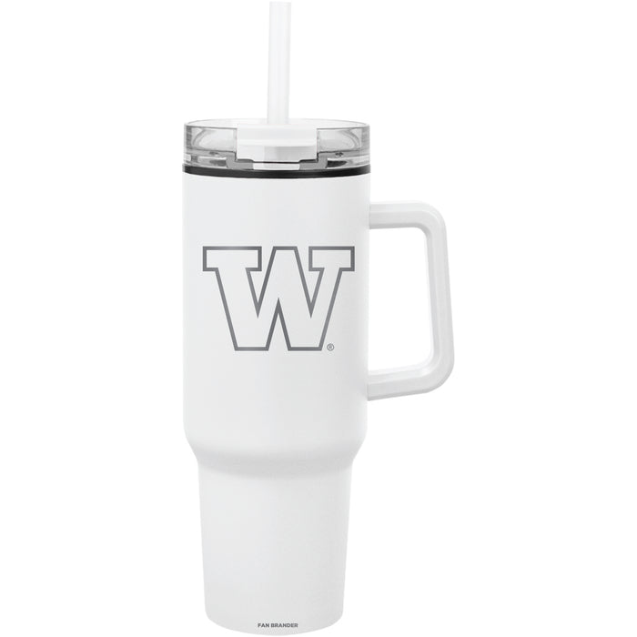Fan Brander Quest Series 40oz Tumbler with Washington Huskies Etched Primary Logo