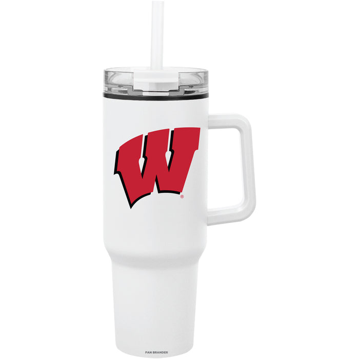 Fan Brander Quest Series 40oz Tumbler with Wisconsin Badgers Primary Logo