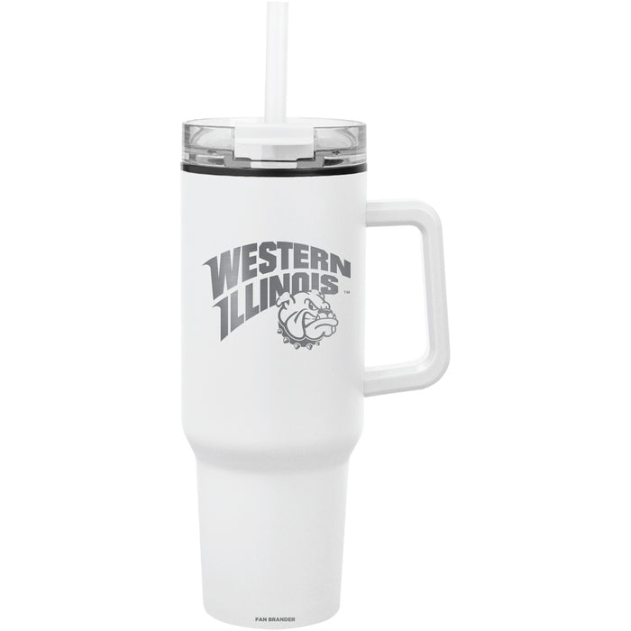 Fan Brander Quest Series 40oz Tumbler with Western Illinois University Leathernecks Etched Primary Logo