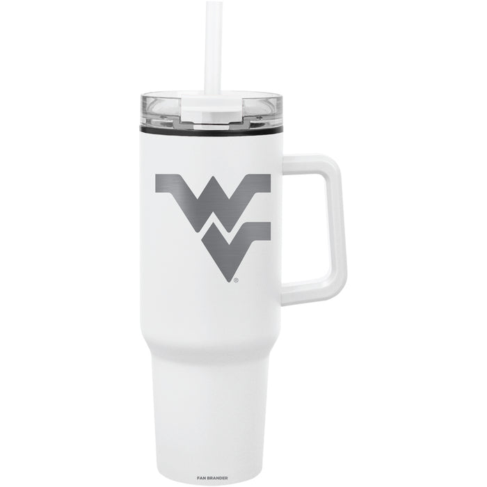 Fan Brander Quest Series 40oz Tumbler with West Virginia Mountaineers Etched Primary Logo
