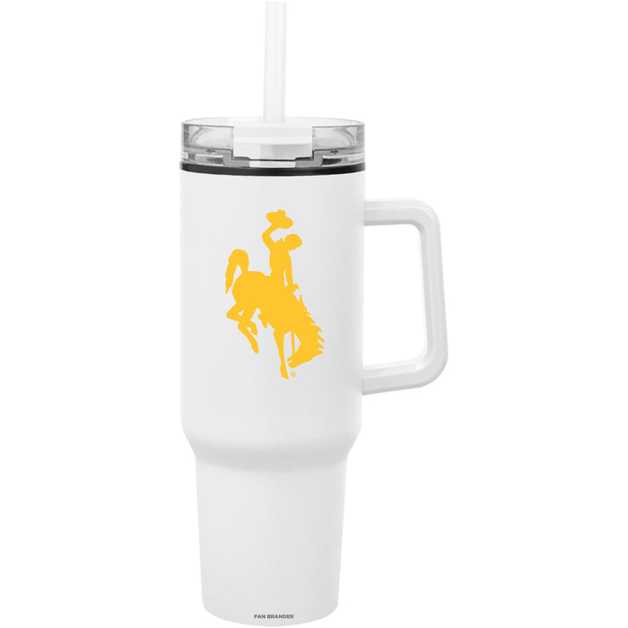 Fan Brander Quest Series 40oz Tumbler with Wyoming Cowboys Primary Logo