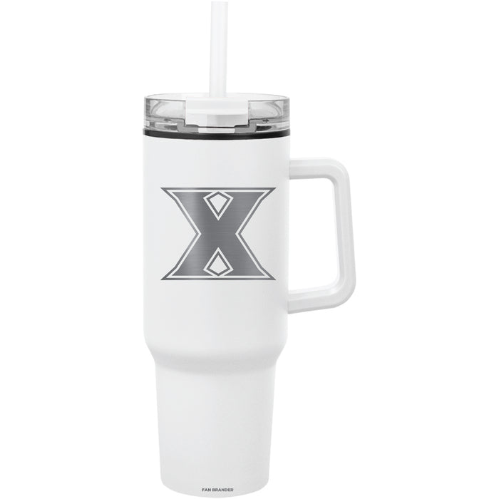 Fan Brander Quest Series 40oz Tumbler with Xavier Musketeers Etched Primary Logo