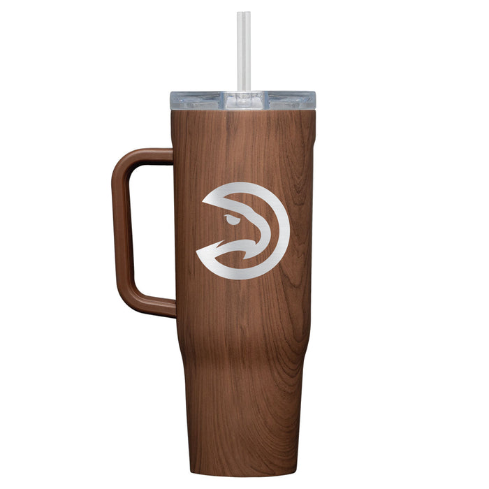 Corkcicle Cruiser 40oz Tumbler with Atlanta Hawks Etched Primary Logo