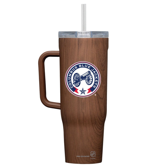 Corkcicle Cruiser 40oz Tumbler with Columbus Blue Jackets Secondary Logo