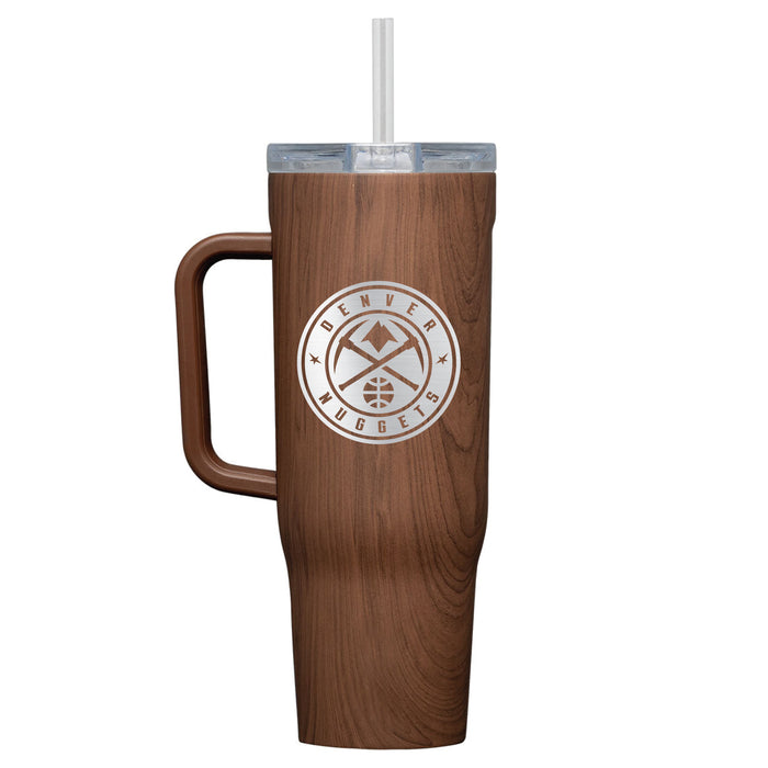 Corkcicle Cruiser 40oz Tumbler with Denver Nuggets Etched Primary Logo