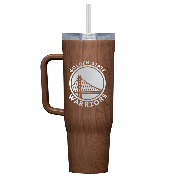 Corkcicle Cruiser 40oz Tumbler with Golden State Warriors Etched Primary Logo