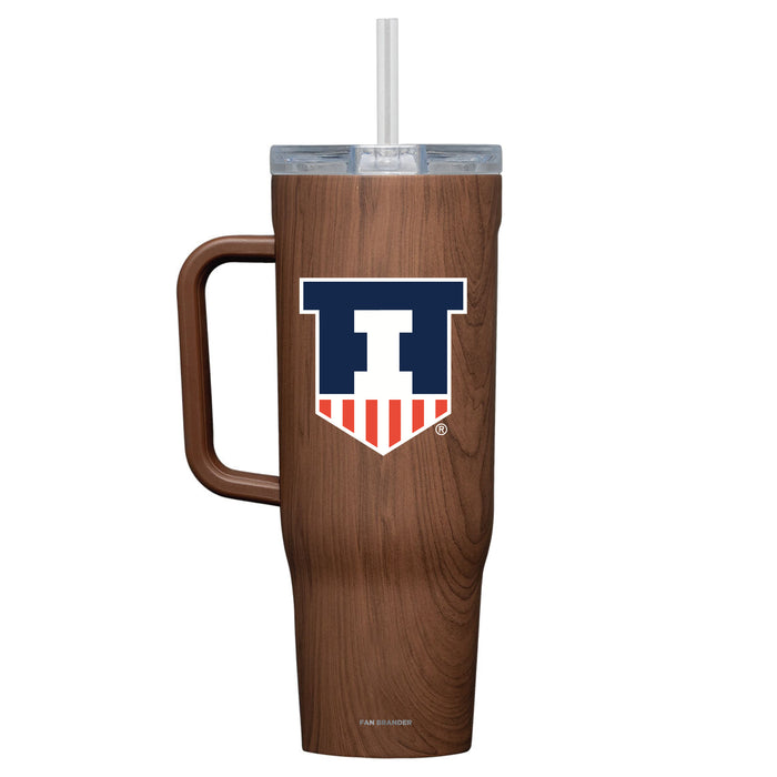 Corkcicle Cruiser 40oz Tumbler with Illinois Fighting Illini Secondary Logo