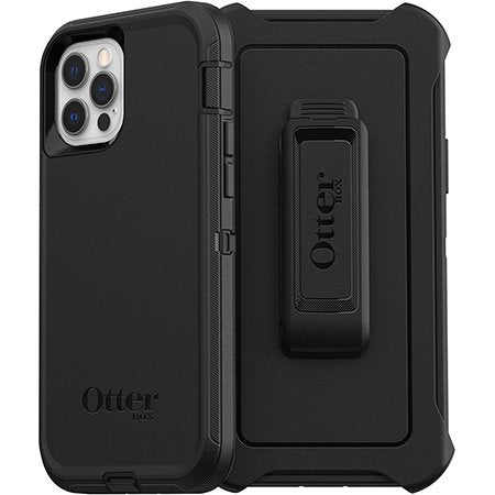 OtterBox Black Phone case with Central Missouri Mules Primary Logo on Repeating Wordmark Background